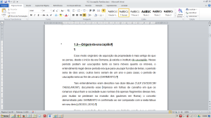 Numerando páginas no Word - O texto voltará a sua aparência normal